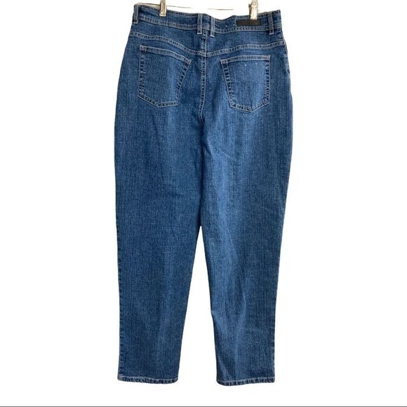 GLORIA VANDERBILT Women’s Jeans Size14P hand measures smaller Blue High Rise - Picture 2 of 13